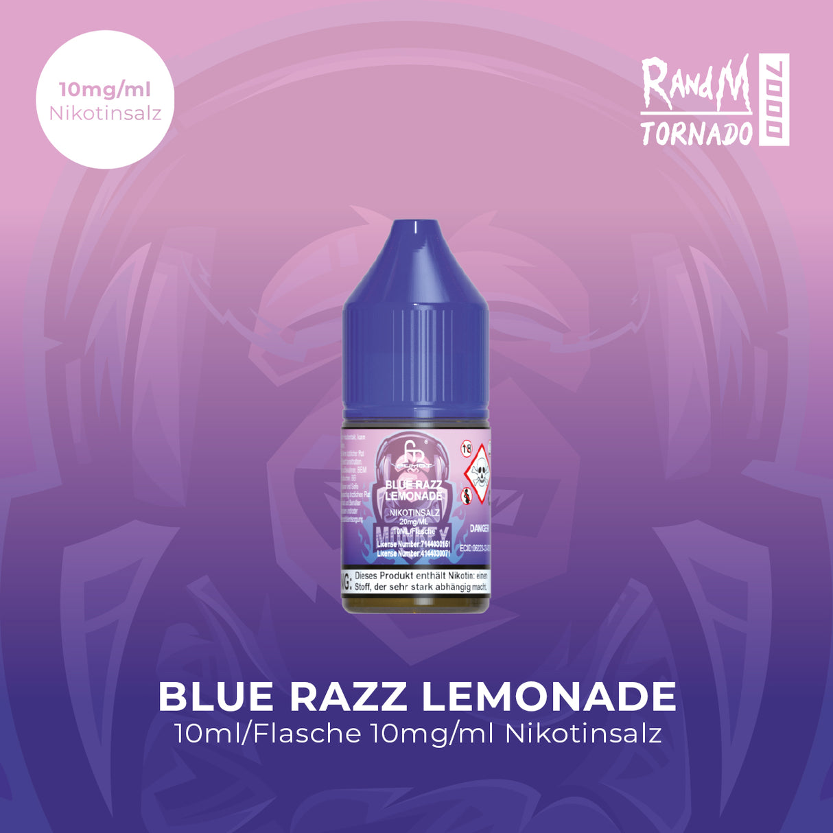 RandM Tornado 7000 - Blue Razz Lemonade- NicSalt Liquid 10mg