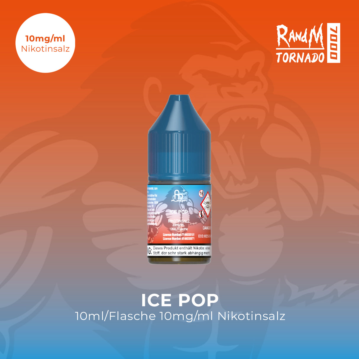 RandM Tornado 7000 - Ice Pop - NicSalt Liquid 10mg