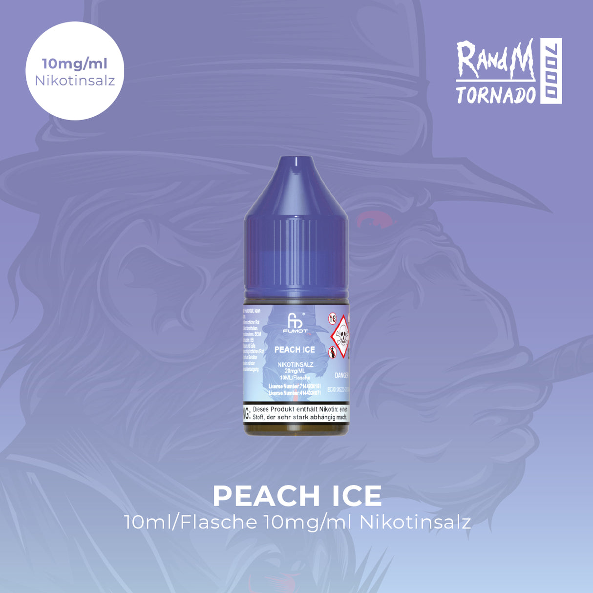 RandM Tornado 7000 - Peach Ice - NicSalt Liquid 10mg