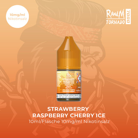 RandM Tornado 7000 - Strawberry Raspberry Cherry Ice - 10mg NicSalt