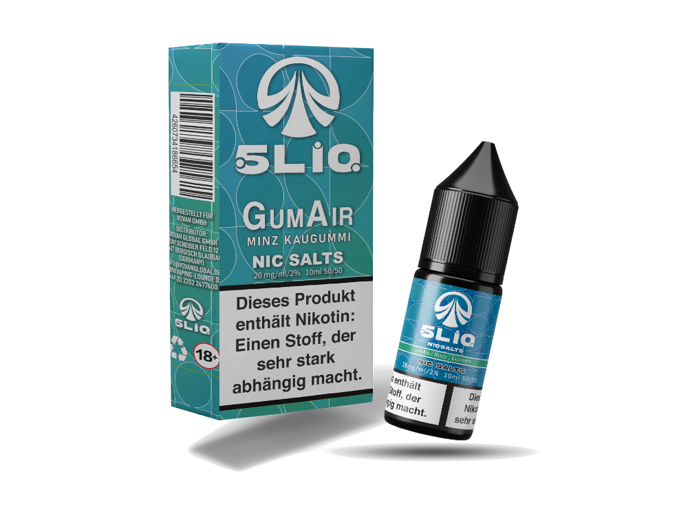 5LIQ GumAir Nikotinsalz 20mg 10ml – Frische Minze