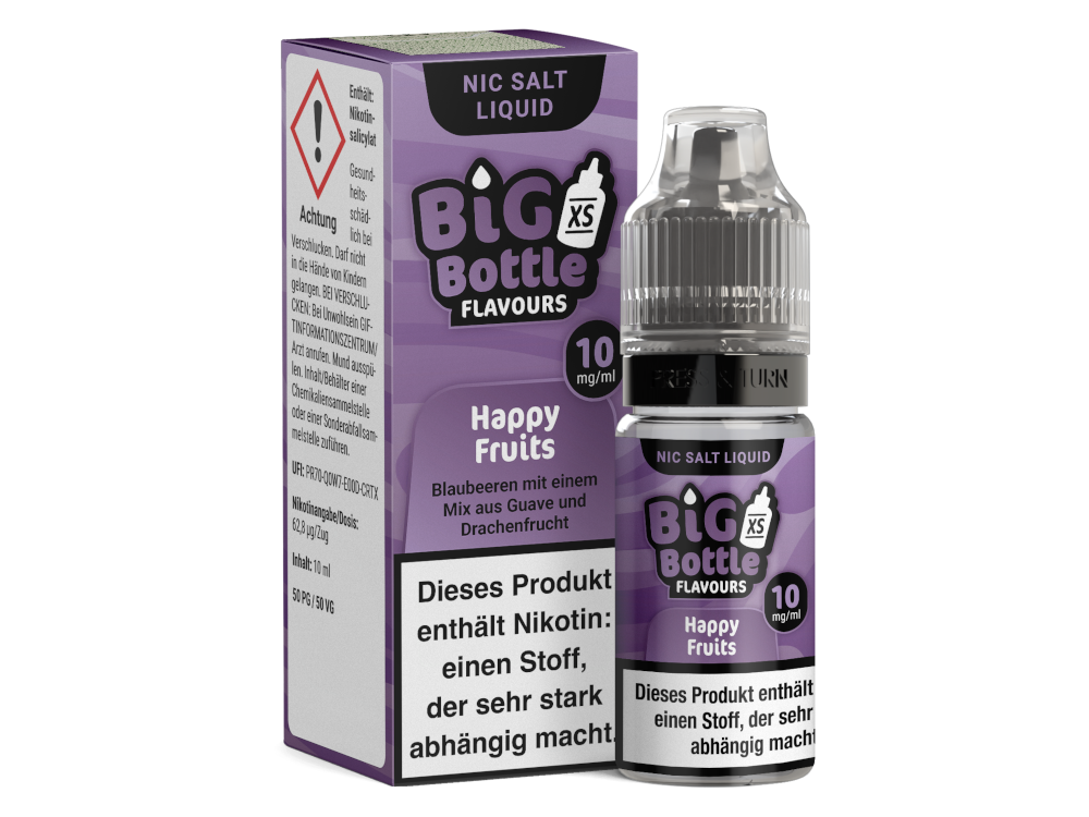 Big Bottle Happy Fruits Nikotinsalz – Fruchtige Mischung, 10ml