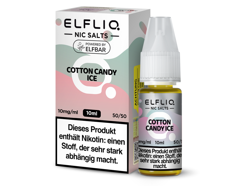 ELFLIQ Cotton Candy Ice – Süßes Nikotinsalz Liquid mit Frische