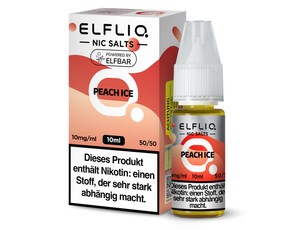 ELFLIQ Peach Ice Nikotinsalz Liquid – Pfirsich & Kühle