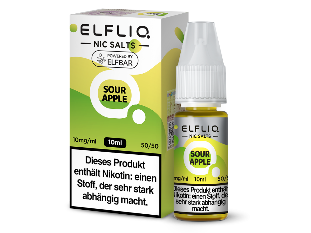 ELFLIQ Sour Apple Nikotinsalz Liquid – Fruchtig-saure Apfelaromen