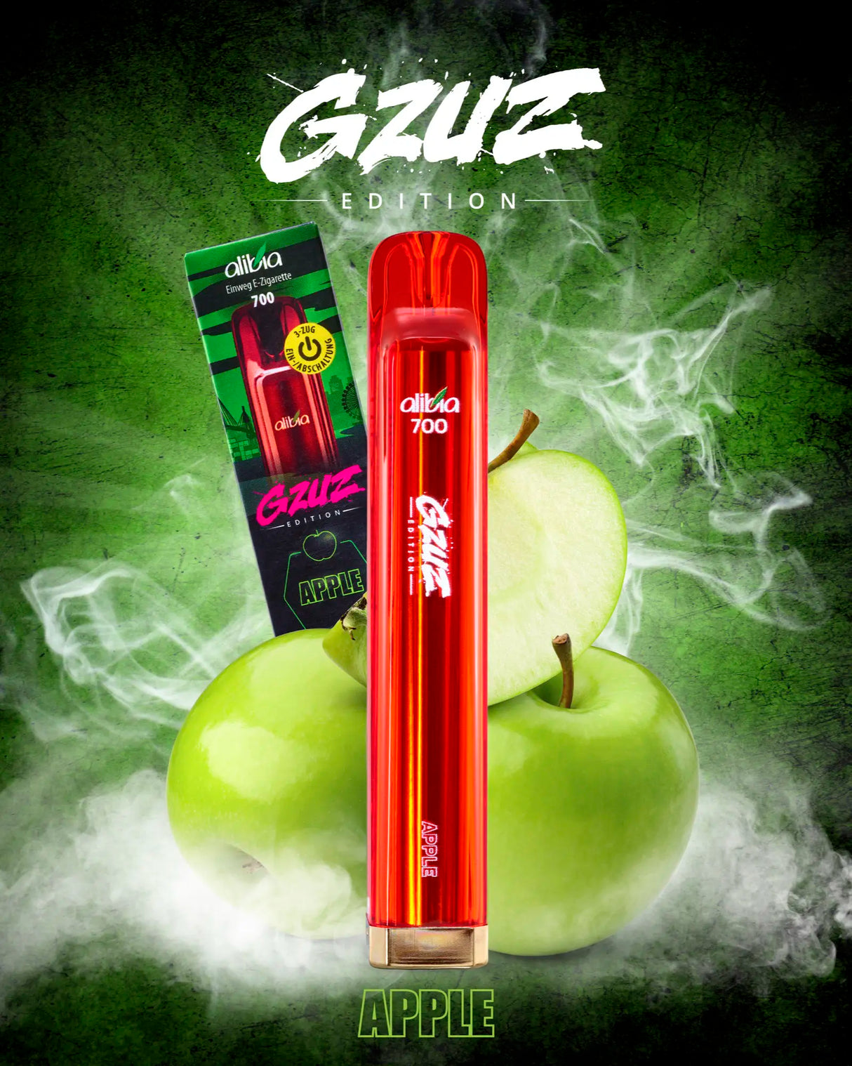 Crystal Einweg E-Zigarette Gzuz V2 - Geschmack: Apple