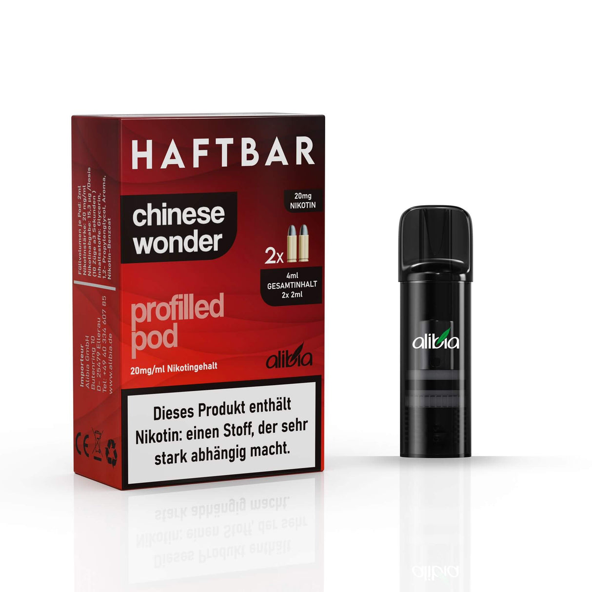 Haftbar Pods Chinese Wonder 20mg Nikotin 2er Pack