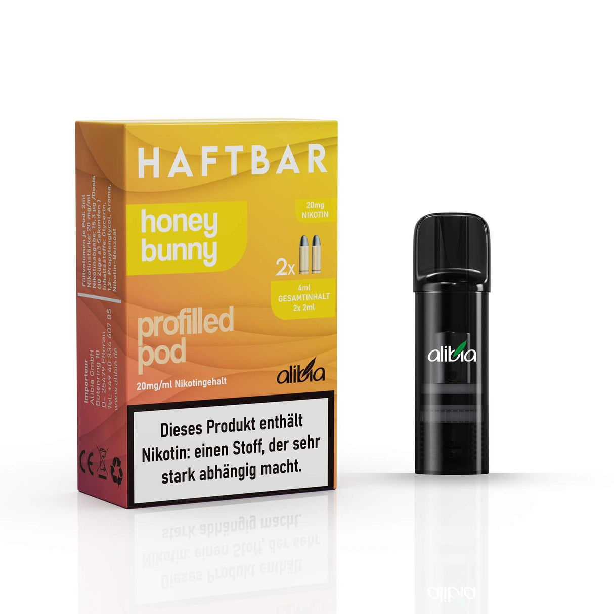 Haftbar Pods Honey Bunny 20mg Nikotin 2er Pack