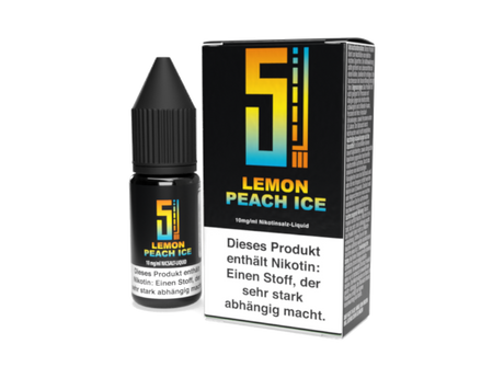 5EL Lemon Peach Ice Nikotinsalz Liquid – Fruchtig und erfrischend