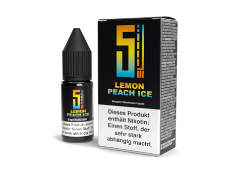 5EL Lemon Peach Ice Nikotinsalz Liquid – Fruchtig und erfrischend