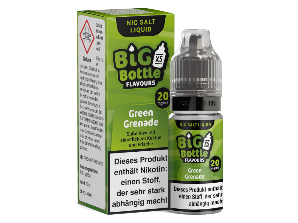 Big Bottle Green Grenade Nikotinsalz – Kiwi & Kaktus, 10ml