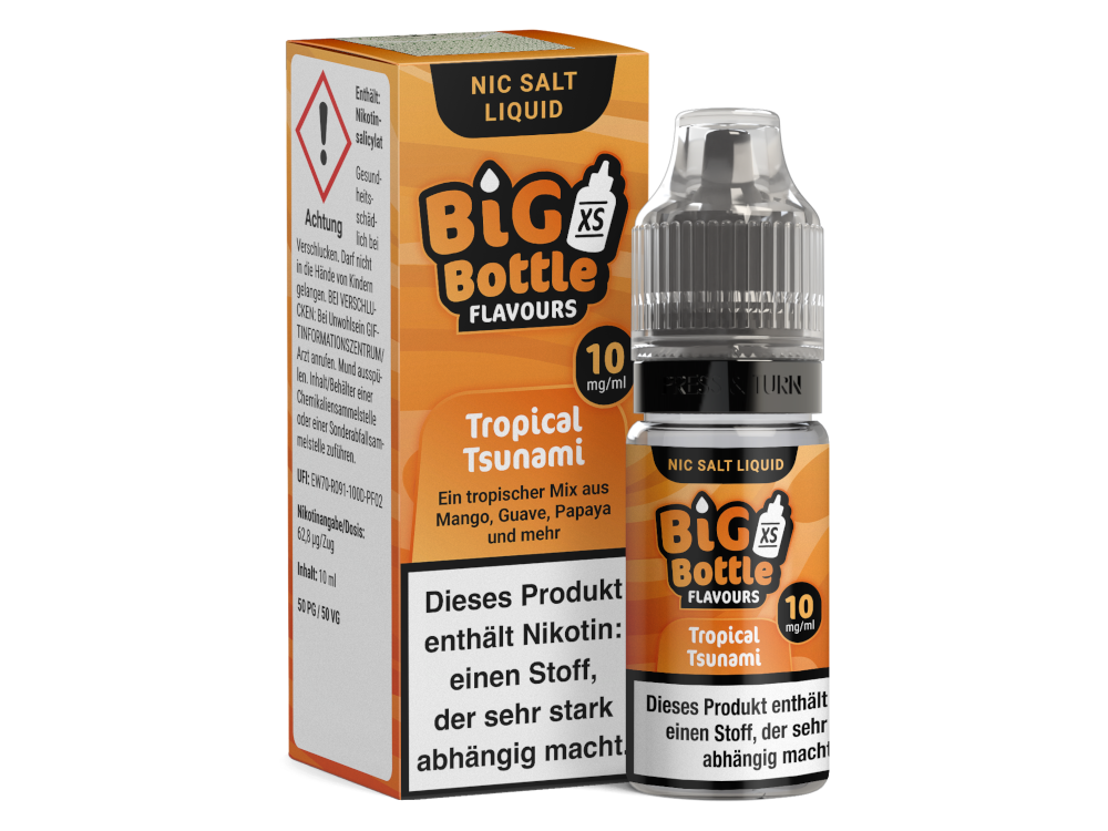 Big Bottle Tropical Tsunami Nikotinsalz – Exotische Früchte, 10 ml