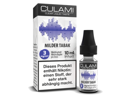 Culami 10 ml „Milder Tabak“ E-Liquid – Erleben Sie Mildes Tabakaroma