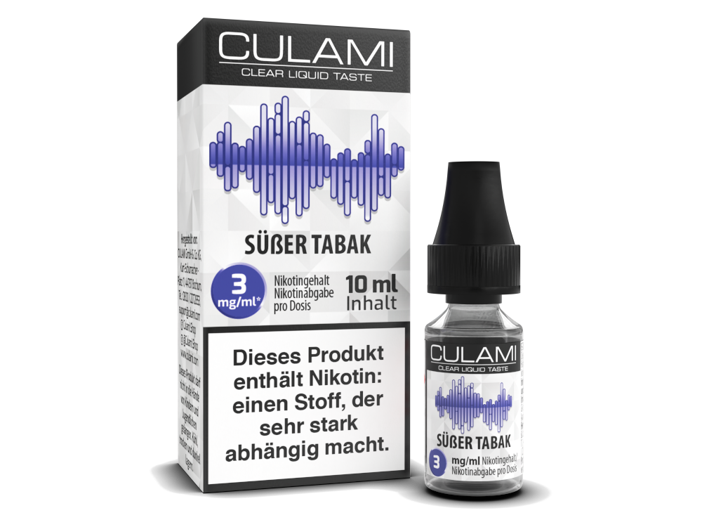 Culami 10 ml Süßlicher Tabak Liquid – Jetzt in 3 Nikotinstärken