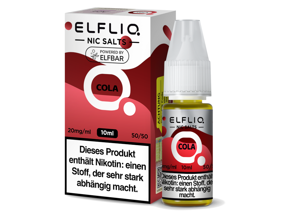 ELFLIQ Cola Nikotinsalz Liquid – Erfrischender Cola-Geschmack, 10 ml