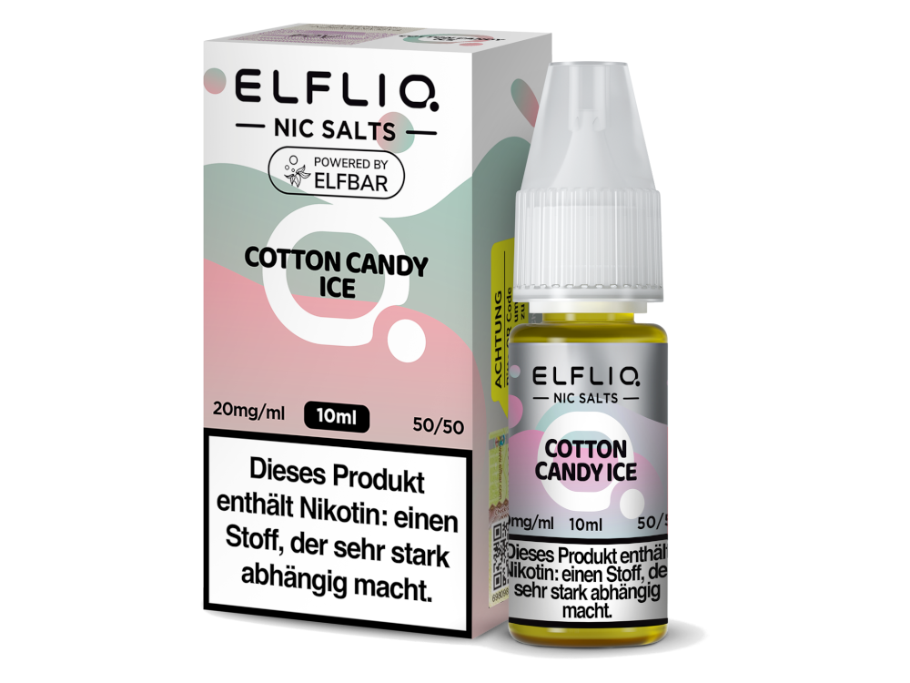 ELFLIQ Cotton Candy Ice – Süßes Nikotinsalz Liquid mit Frische