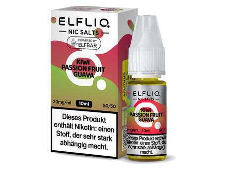 ELFLIQ Kiwi Passion Fruit Guava – Erfrischendes Nikotinsalz Liquid