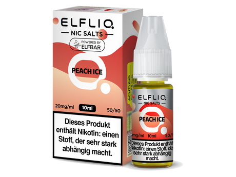 ELFLIQ Peach Ice Nikotinsalz Liquid – Pfirsich & Kühle