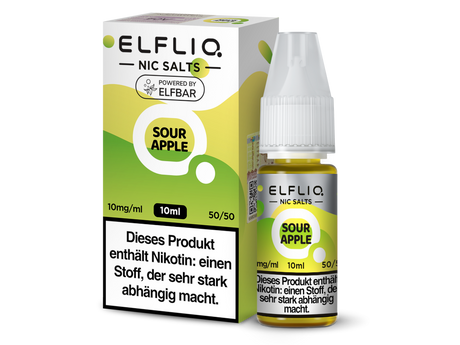 ELFLIQ Sour Apple Nikotinsalz Liquid – Fruchtig-saure Apfelaromen