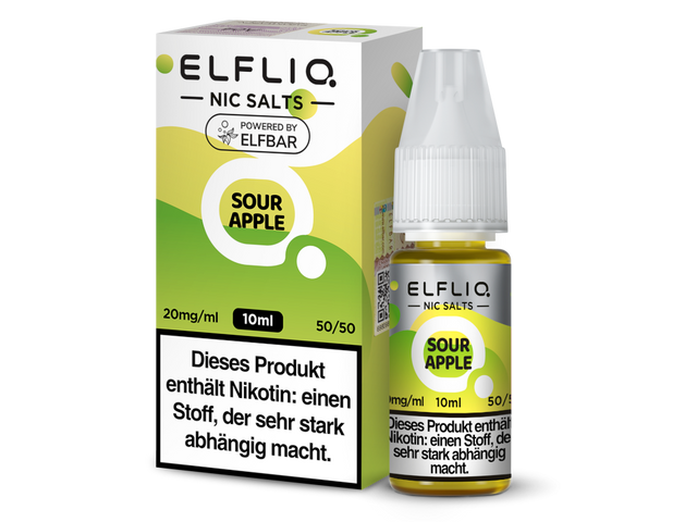 ELFLIQ Sour Apple Nikotinsalz Liquid – Fruchtig-saure Apfelaromen