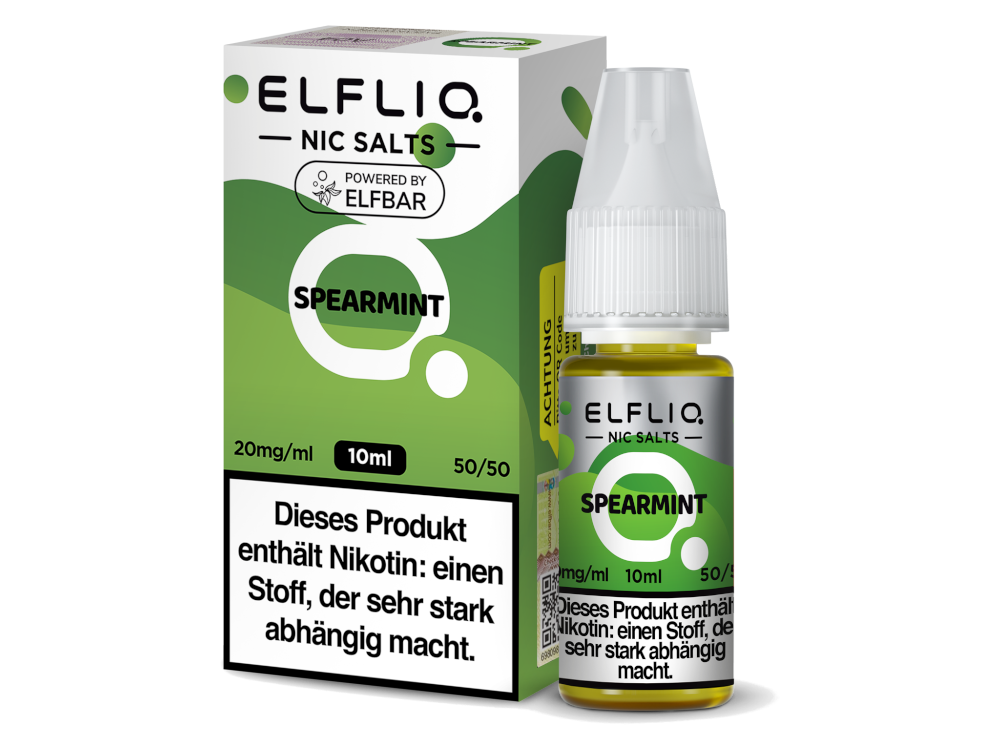 ELFLIQ Nikotinsalz Spearmint: Frische Minze in 10 ml Flasche