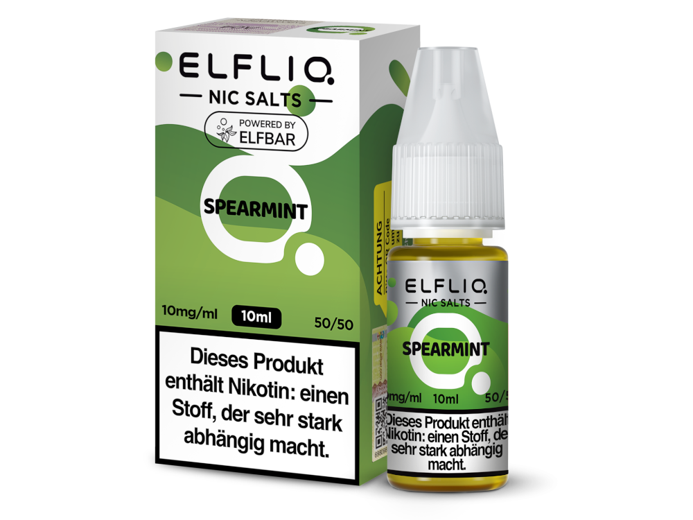 ELFLIQ Nikotinsalz Spearmint: Frische Minze in 10 ml Flasche