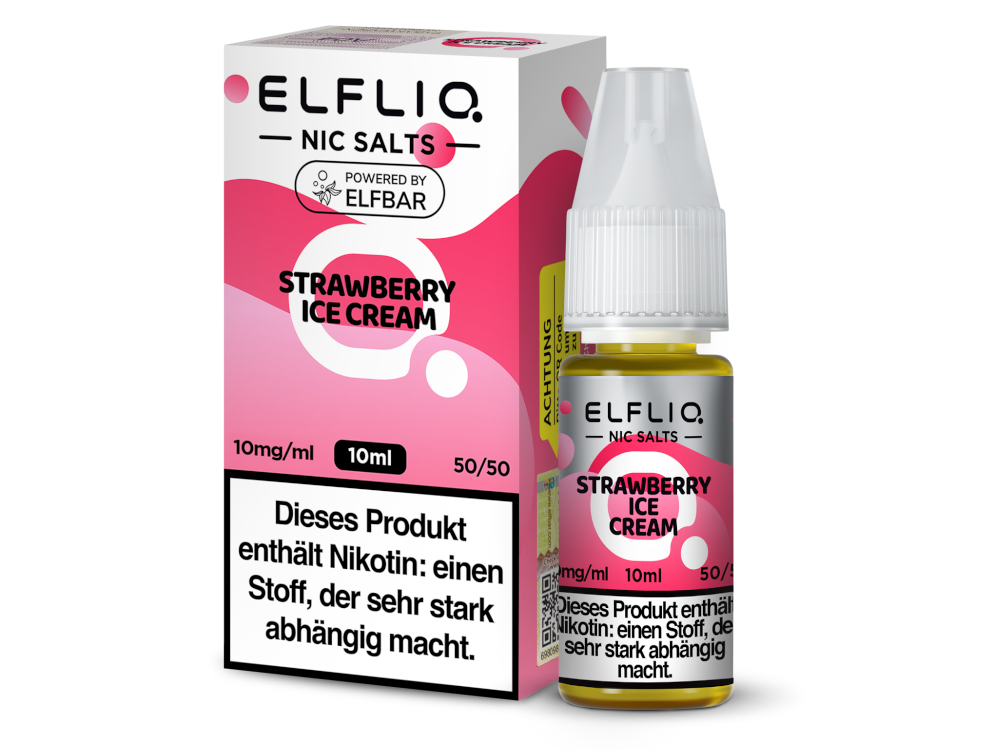 ELFLIQ - Strawberry Ice Cream - Nikotinsalz Liquid