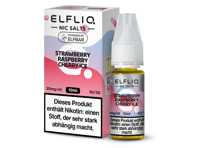 ELFLIQ Nikotinsalz Liquid – Strawberry Raspberry Cherry Ice