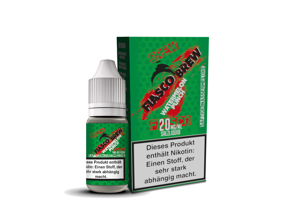 "Fiasco Brew Watermelon Punch – Süßes Wassermelonen-Liquid, 10 ml"