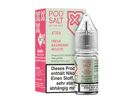 Pod Salt X Fresh Raspberry Mojito: Erfrischendes Nikotinsalz Liquid