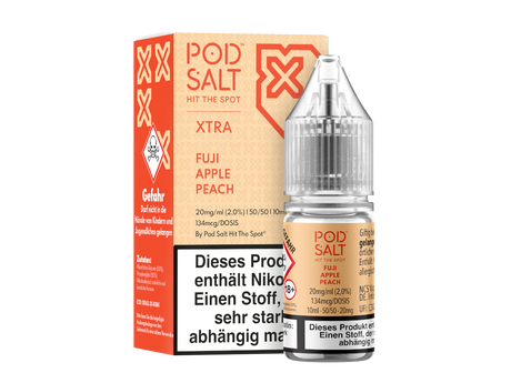 Pod Salt X Fuji Apple Peach: Apfel-Pfirsich Nikotinsalz Liquid