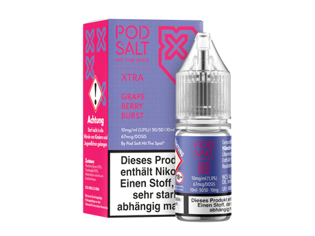 Pod Salt X Grape Berry Burst: Fruchtig-kühles Nikotinsalz Liquid