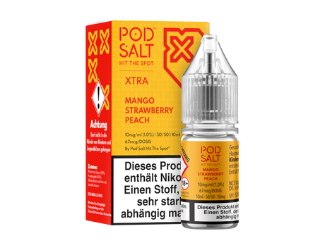 Pod Salt X: Mango Strawberry Peach Nikotinsalz Liquid – 10 ml