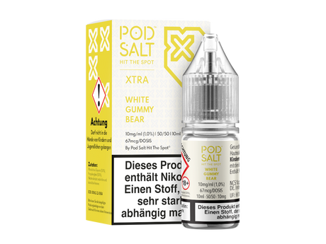 Pod Salt X White Gummy Bear – Süßes Nikotinsalz Liquid für E-Zigaretten