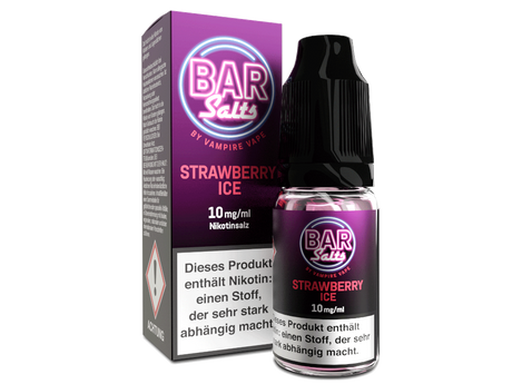 Bar Salts Strawberry Ice 10 ml Nikotinsalz Liquid – Erdbeere mit Frischekick