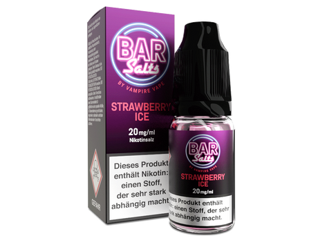 Bar Salts Strawberry Ice 10 ml Nikotinsalz Liquid – Erdbeere mit Frischekick