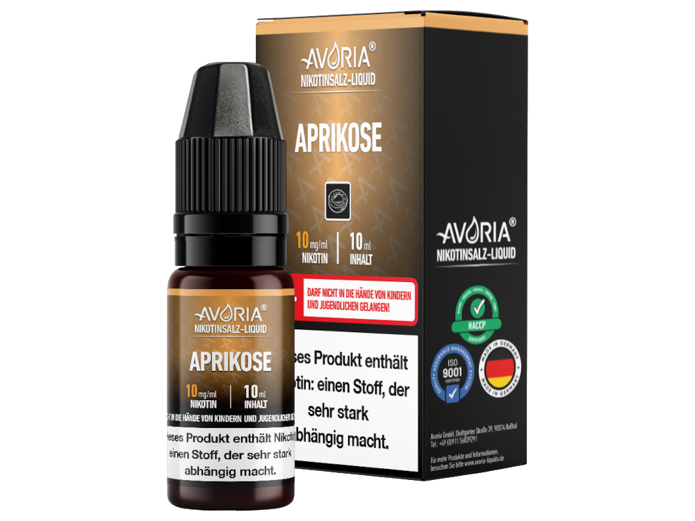 Avoria Aprikose Nikotinsalz Liquid – 10 ml für E-Zigarette