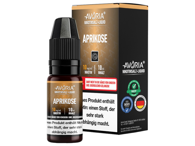 Avoria Aprikose Nikotinsalz Liquid – 10 ml für E-Zigarette