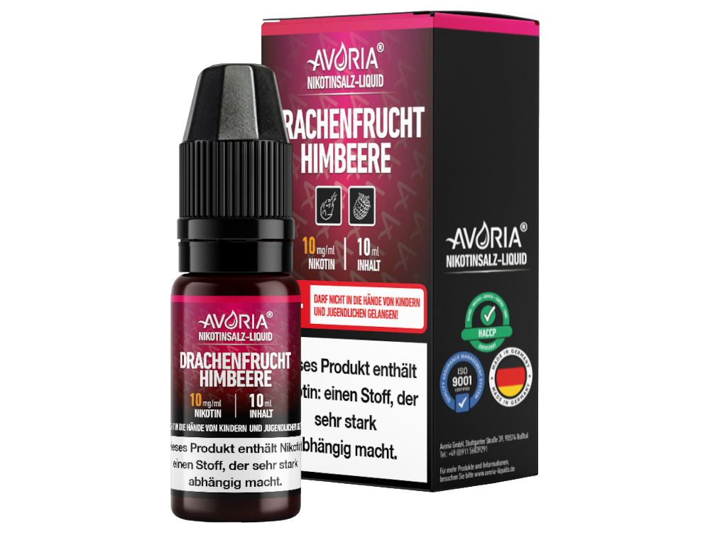 Avoria Nikotinsalz Liquid – Drachenfrucht trifft auf Himbeere