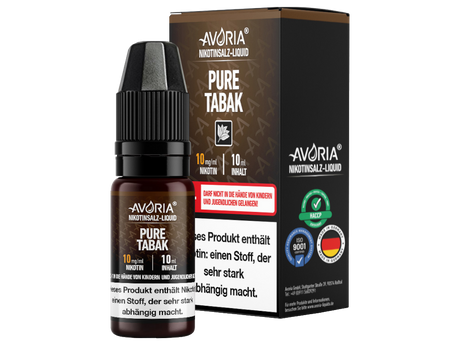 Avoria Nikotinsalz Liquid Pure Tabak – 10 ml für E-Zigaretten