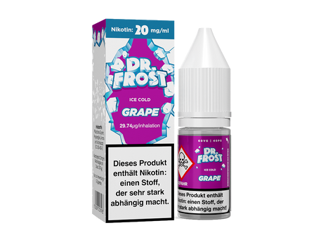 Dr. Frost Ice Cold - Grape Nikotinsalz Liquid 10 ml – Erfrischende Traube