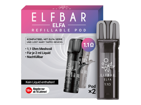 Jetzt Elfa Leer-Pod kaufen – 2 ml Tankvolumen, Mesh-Coil, kompatibel