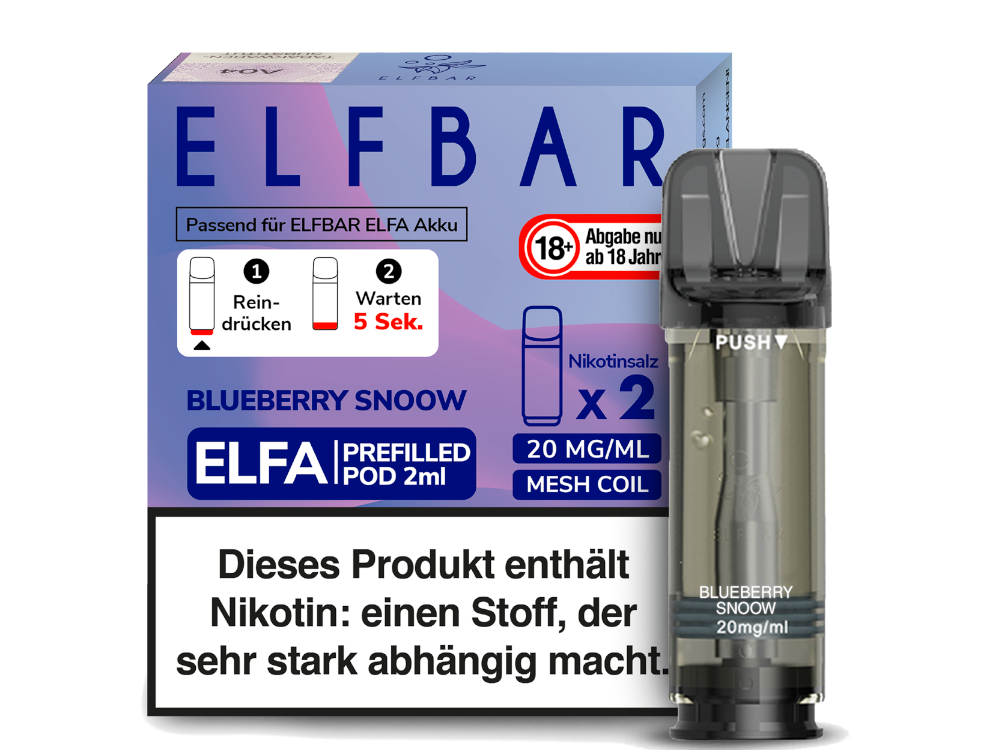 Elfbar Elfa Prefilled Pods – 20mg Nikotin / 0mg Nikotin