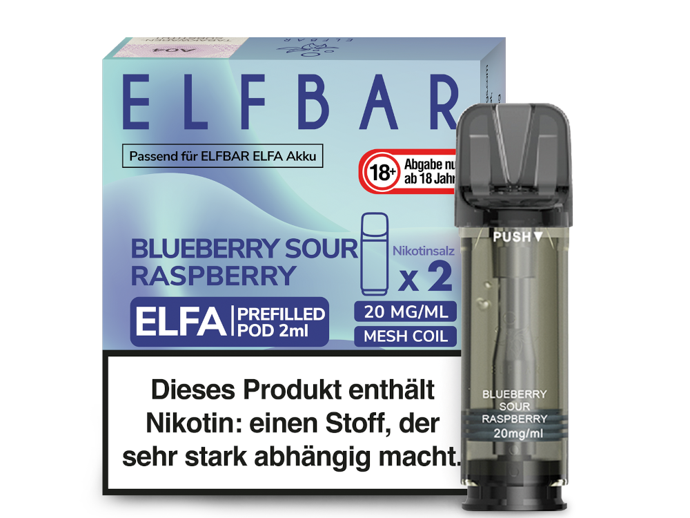 Elfbar Elfa Prefilled Pods – 20mg Nikotin / 0mg Nikotin