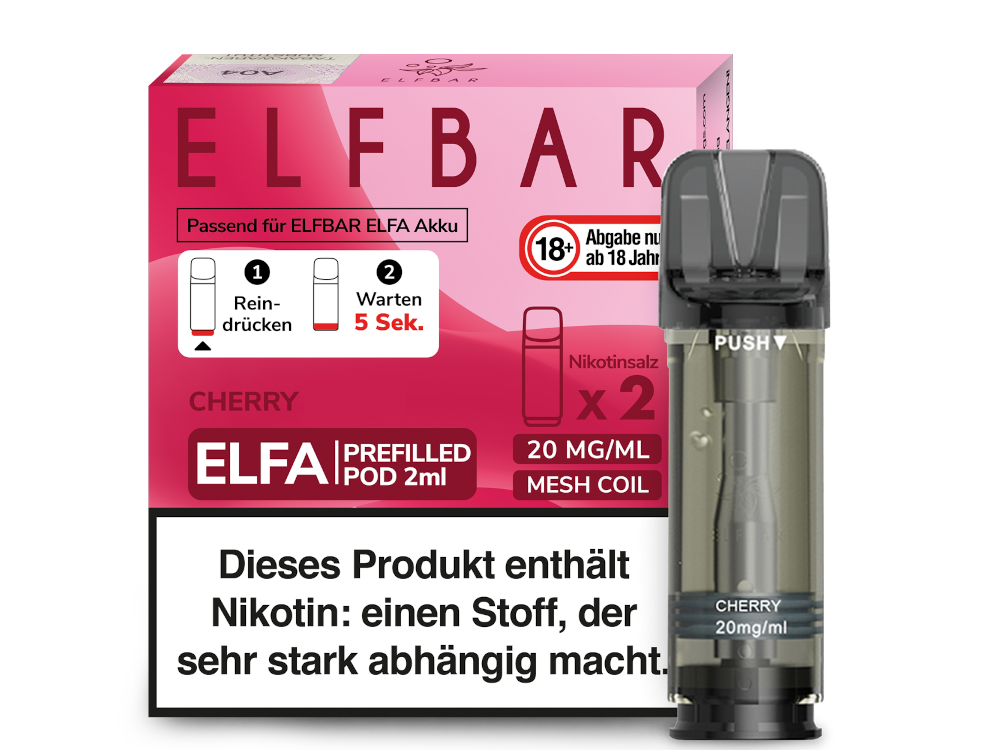 Elfbar Elfa Prefilled Pods – 20mg Nikotin / 0mg Nikotin