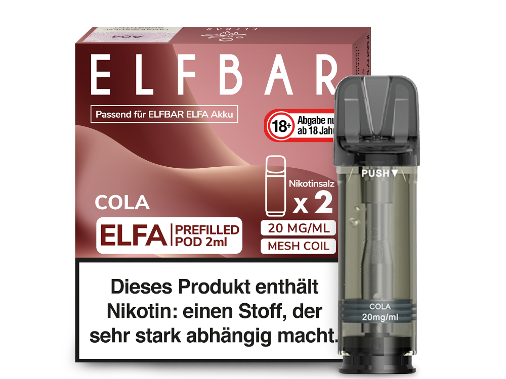 Elfbar Elfa Prefilled Pods – 20mg Nikotin / 0mg Nikotin