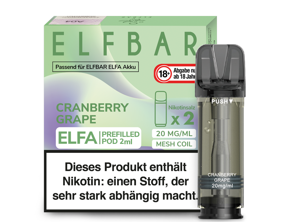 Elfbar Elfa Prefilled Pods – 20mg Nikotin / 0mg Nikotin