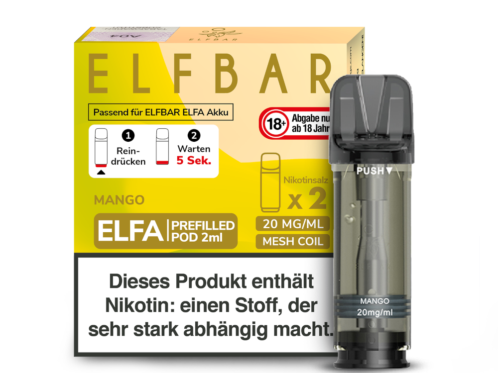 Elfbar Elfa Prefilled Pods – 20mg Nikotin / 0mg Nikotin