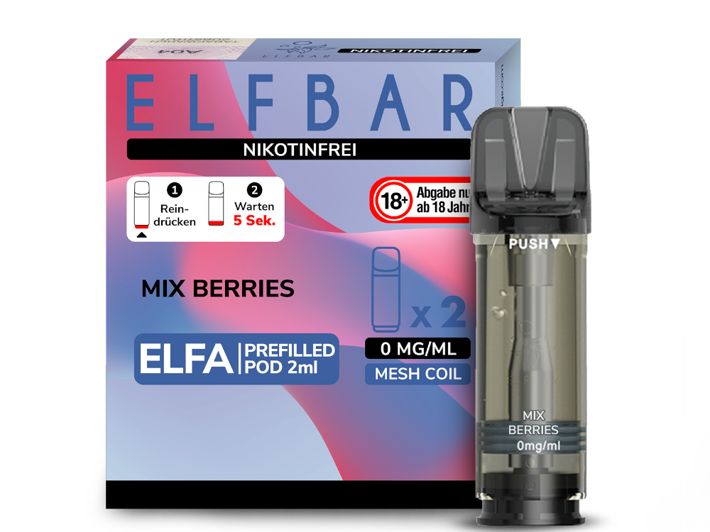 Elfbar Elfa Prefilled Pods – 20mg Nikotin / 0mg Nikotin