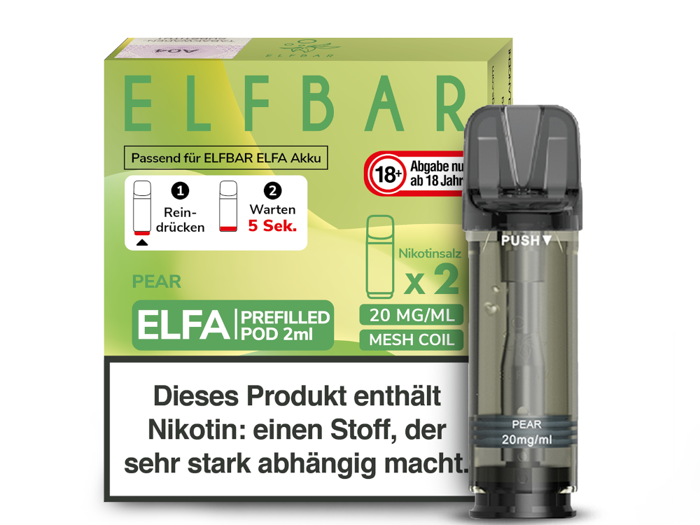 Elfbar Elfa Prefilled Pods – 20mg Nikotin / 0mg Nikotin